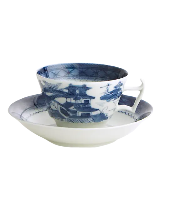 Blue Canton Tea Cup & Saucer