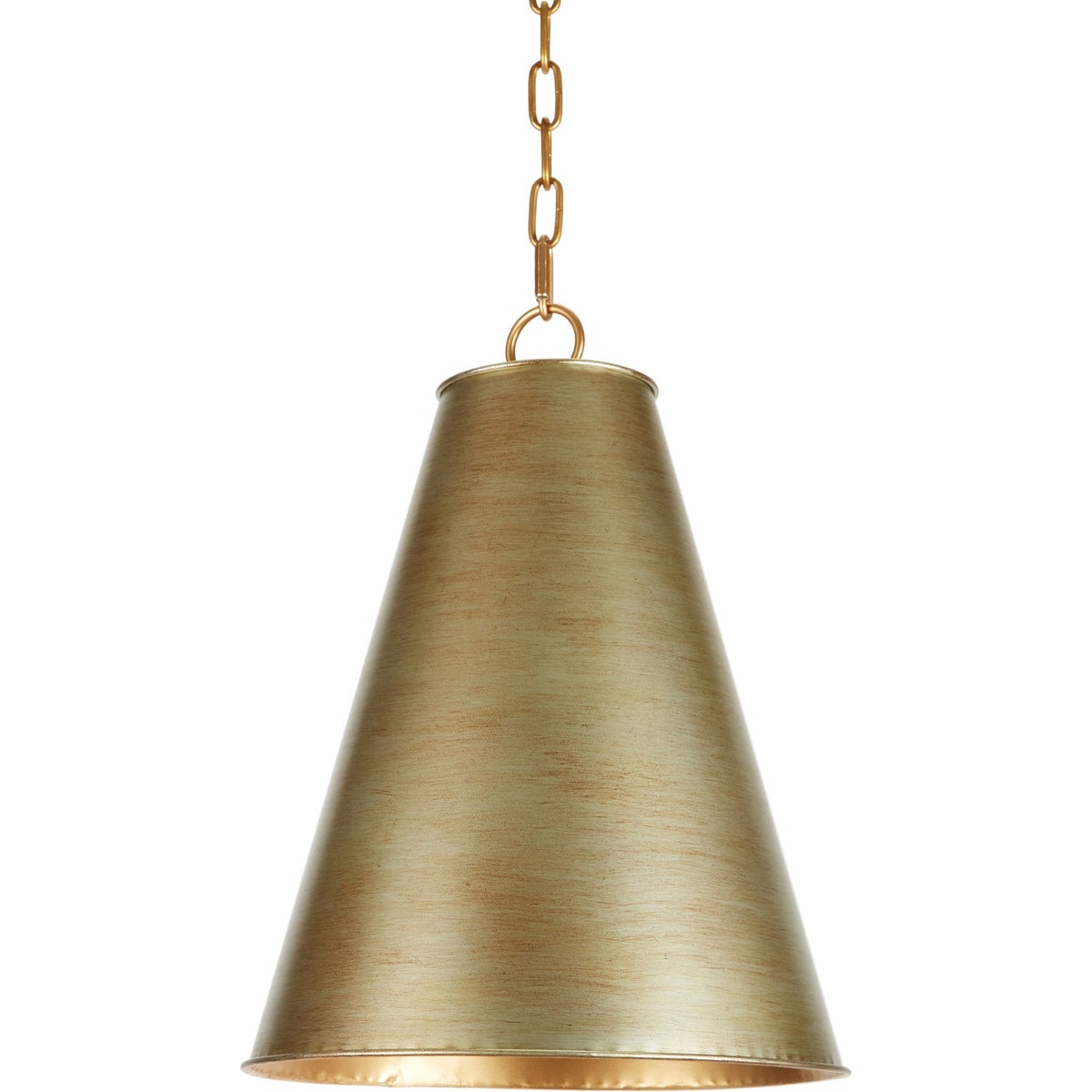 Small Silver With Brushed Gold Bennington Metal Pendant