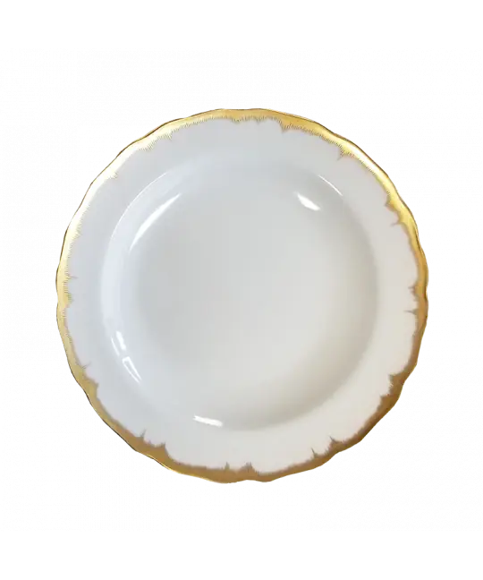 Chelsea Feather Gold Dessert Plate