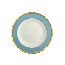 Chelsea Feather Turquoise Bread and Butter Plate