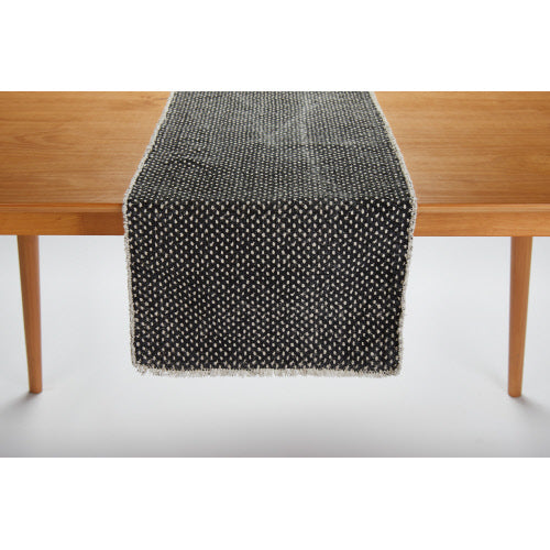Scattered Dot Table Runner - Black