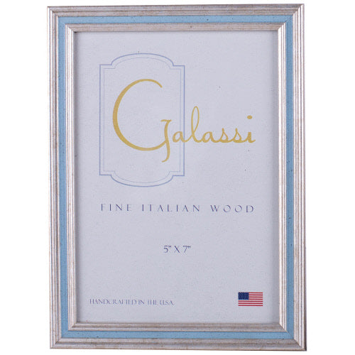 5X7 Silver W/ Light Blue Channel