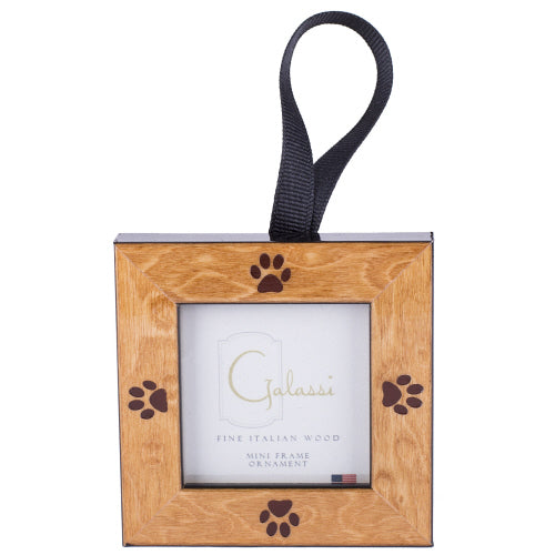 ORNAMENT - CASHMERE BURL W/ BROWN PAW