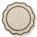 Brown Scalloped Rice Paper Placemat (Pack of 4)