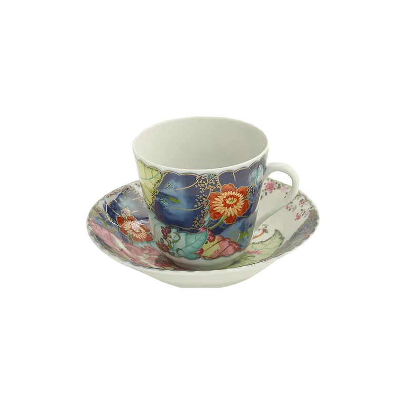 Tobacco Leaf Tea Cup & Saucer